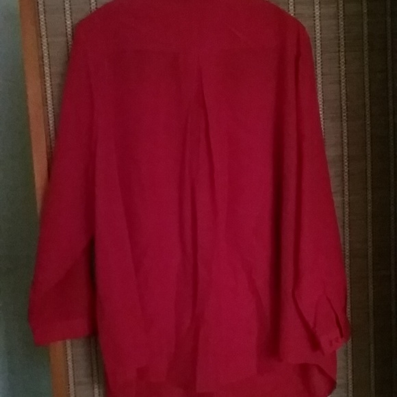 28W Denim 24/7 Cut-Out Button Front Blouse - Picture 6 of 7